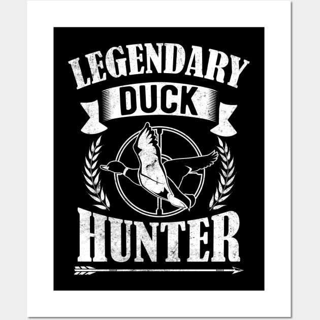 Retro Vintage Style Legendary Duck Hunting Gift For Hunter Wall Art by HCMGift